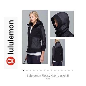 Lululemon Fleecy Keen Jacket. Solid Black. Size 12